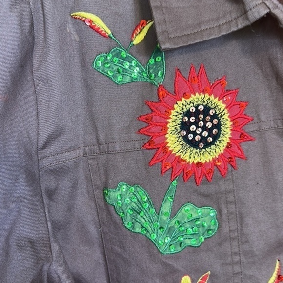 Tapestry patch size 2 xlarge Vintage 90s floral jacket - Picture 8 of 11